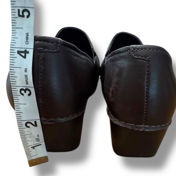 Dansko Tenley Brown Leather Clogs Minimalist Office Women's Size EU 37 / US 6.5 - Picture 9 of 10